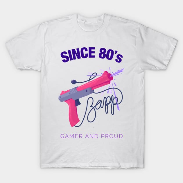 Since 80s Gamer and Proud - Gamer gift - Retro Videogame T-Shirt by xaviervieira